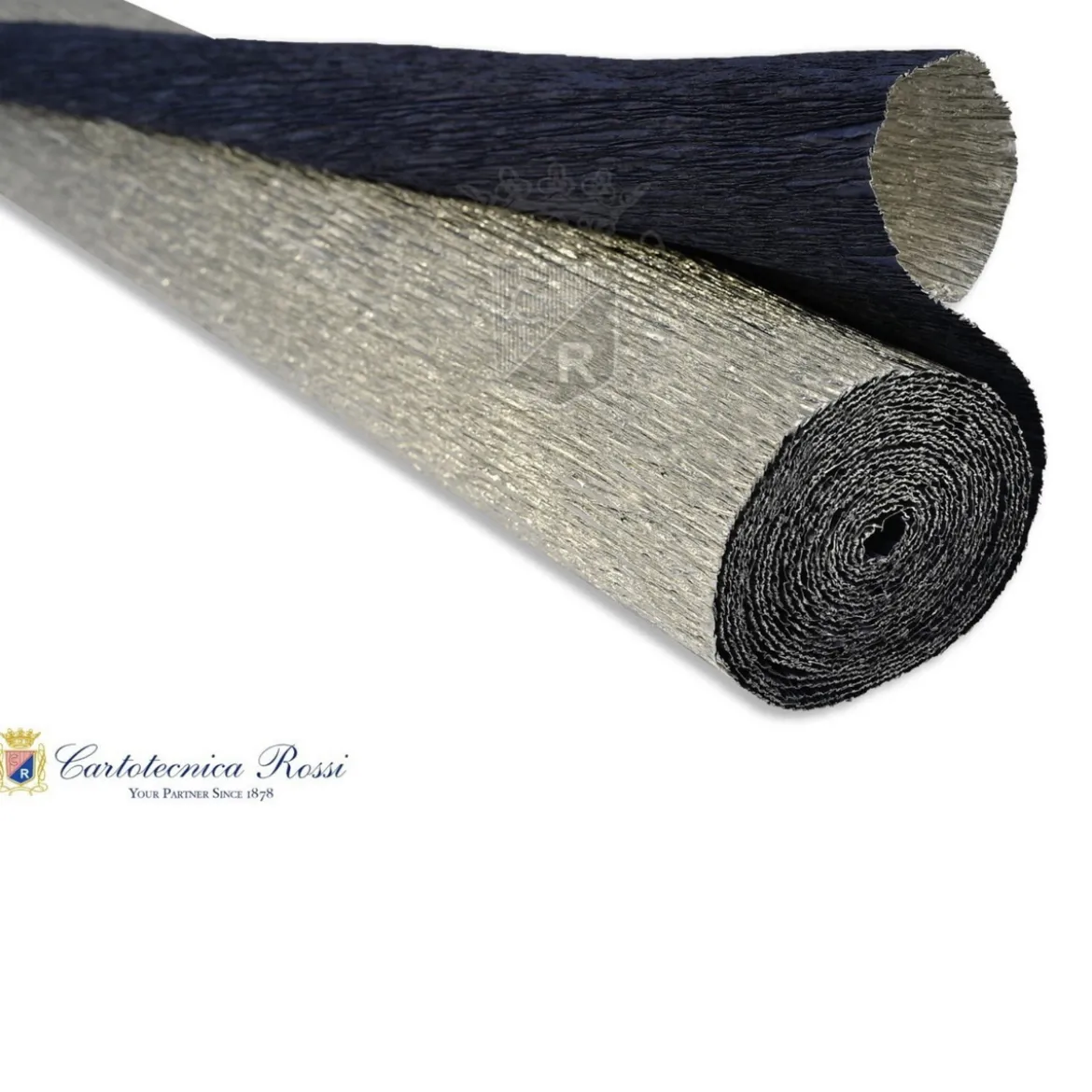 Cartotecnica Rossi kräppapper 403 – röd metallic, 60 g rulle (48 g/m²) à 50×150 cm
