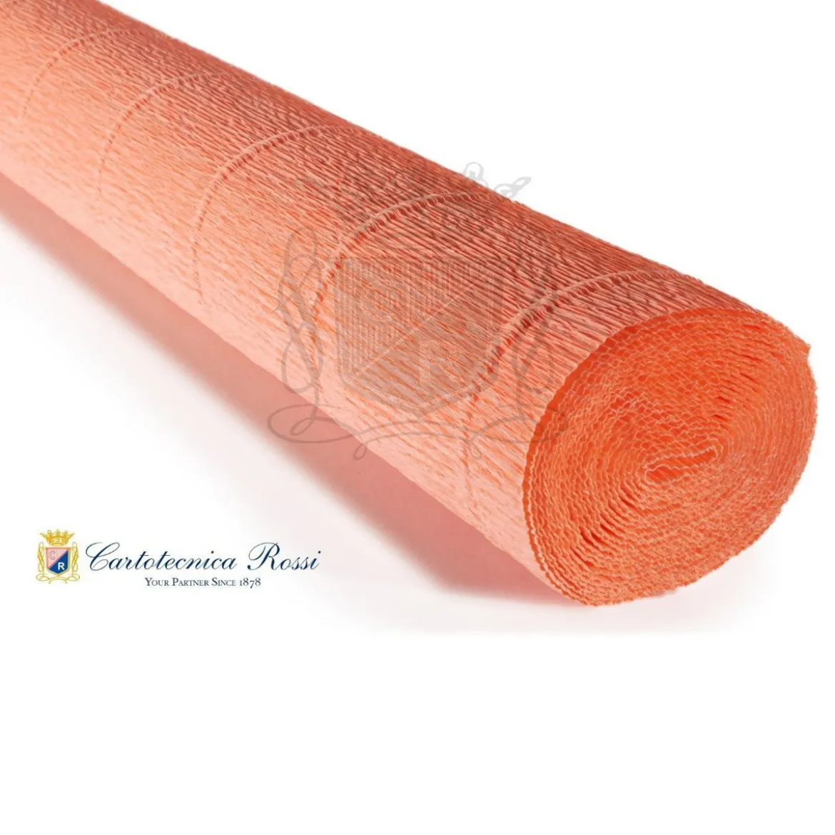 Cartotecnica Rossi kräppapper 617 – orange, 180 g rulle (144 g/m²) à 50×250 cm