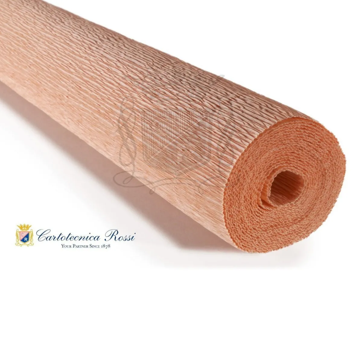 Cartotecnica Rossi kräppapper 577 – ivory, 180 g rulle (144 g/m²) à 50×250 cm