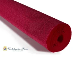 Cartotecnica Rossi kräppapper 586 – ljus vinröd, 180 g rulle (144 g/m²) à 50×250 cm