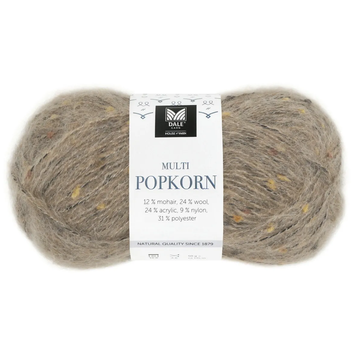 Dale Multi Popkorn från House of Yarn, 50 g mullvad – mångsidigt effektgarn