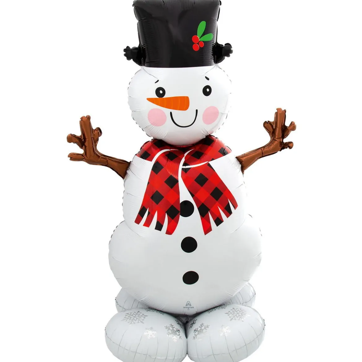 Folieballong AirLoonz Snögubbe – 139 cm hög snögubbe