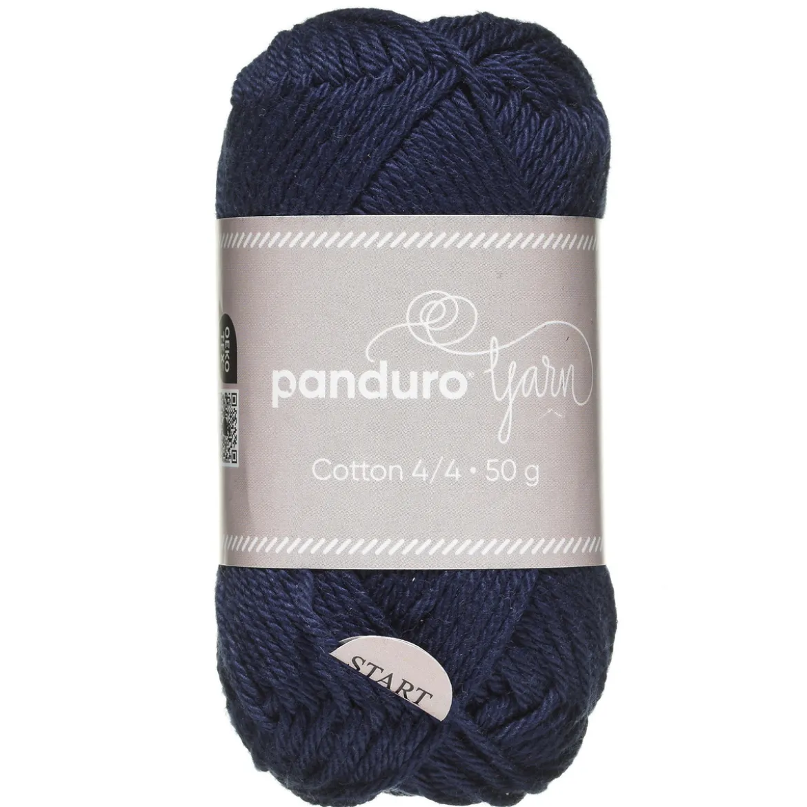 Garn Cotton 4/4 50g marinblå