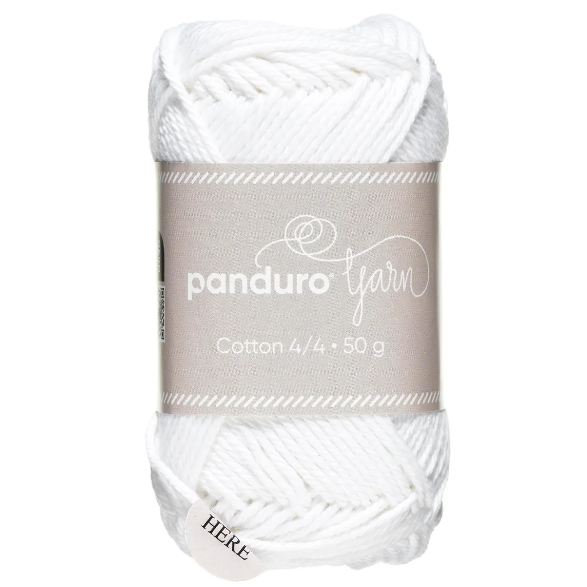 Garn Cotton 4/4 50g vit