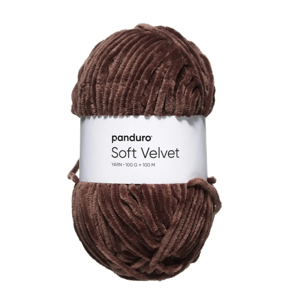 Garn Soft Velvet 100g mörkbrun