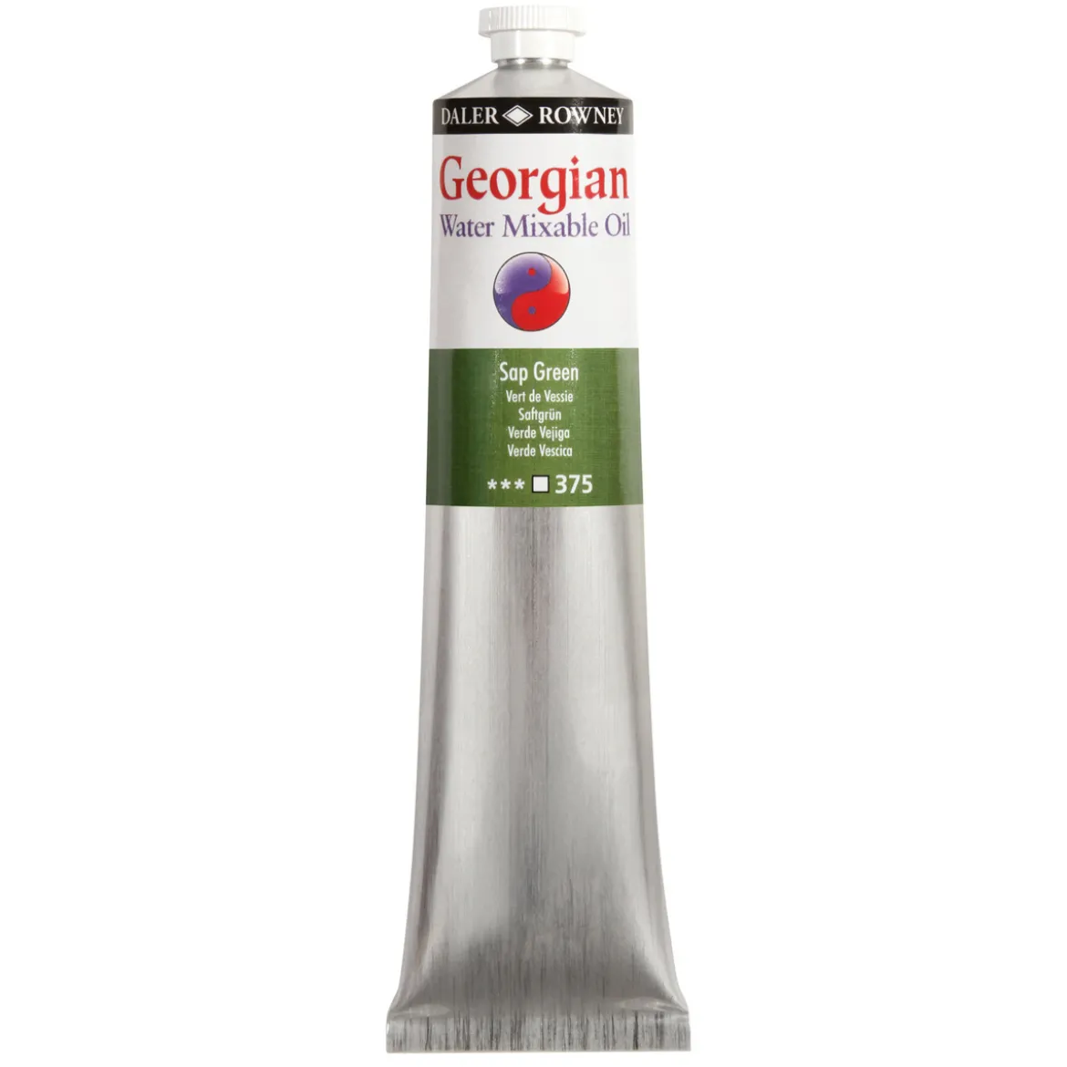 Georgian Water Mixable Oil Colour, vattenlöslig oljefärg 200 ml Sap Green 375
