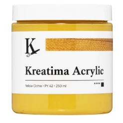 Kreatima Acrylic akrylfärg 250 ml – Yellow Ochre PY 42