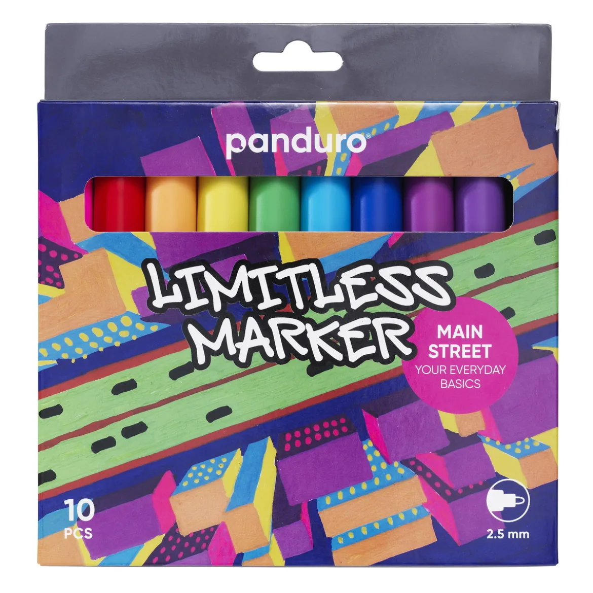 Limitless Markers Main Street Set 10 – akrylpennor i klassiska basfärger för alla tillfällen