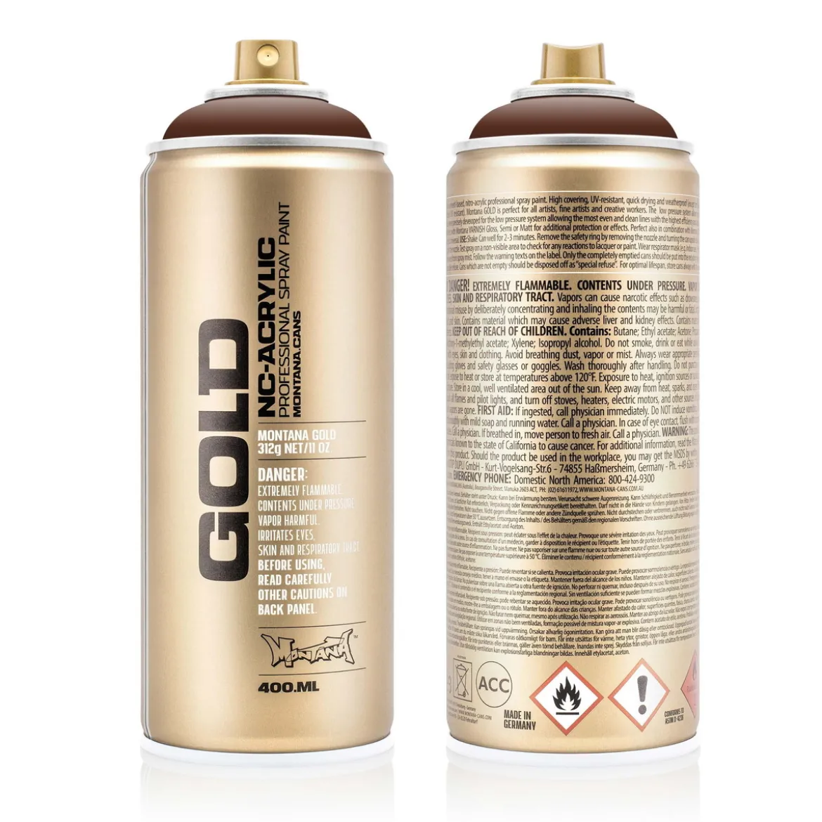 Montana Gold sprayfärg 400 ml - Shock 8010 Brown