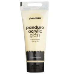 Panduro Acrylic akrylfärg, blank 100 ml – Titanium buff