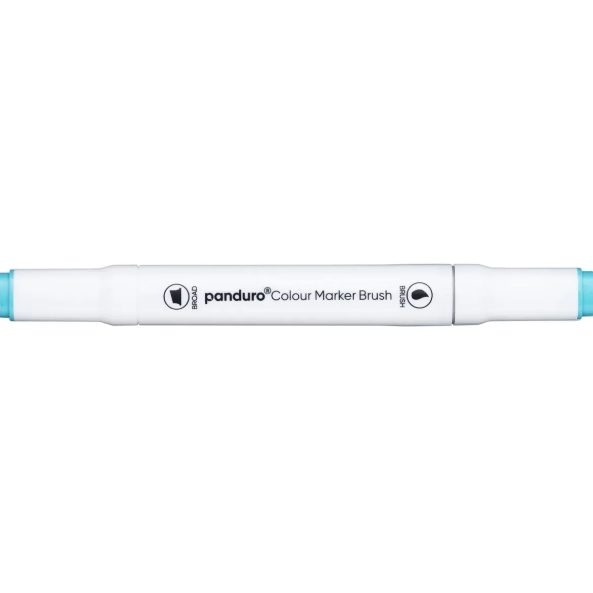 Panduro Colour Marker Brush, penselspets & snedskuren spets – Turquoise blue 68