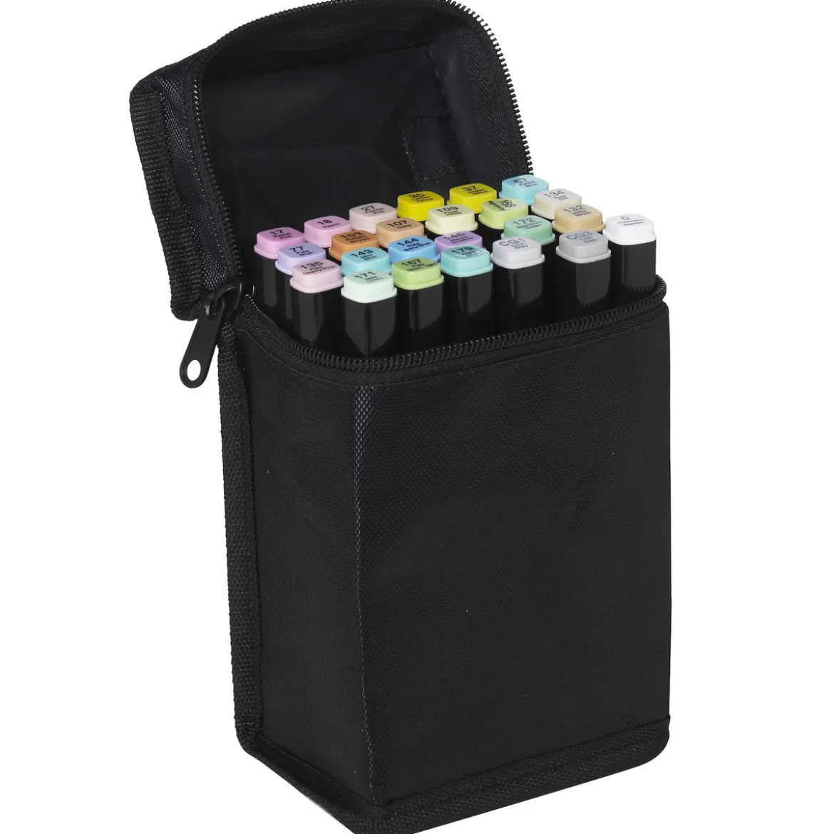 Panduro Colour Marker Pastel 24 – twintip-markers i pastellfärger med rund & snedskuren spets