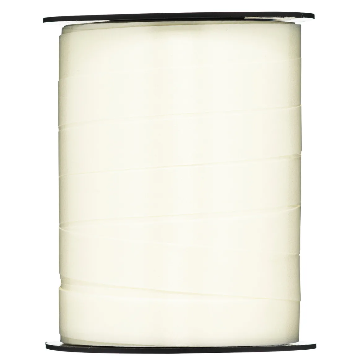 Presentband 150 meter på rulle, 1,5 cm brett – glänsande ivory / elfenben