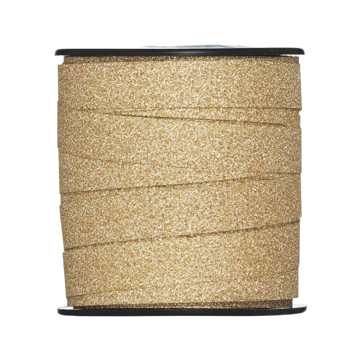 Presentband 25 meter på rulle, 1 cm brett – glitter brons
