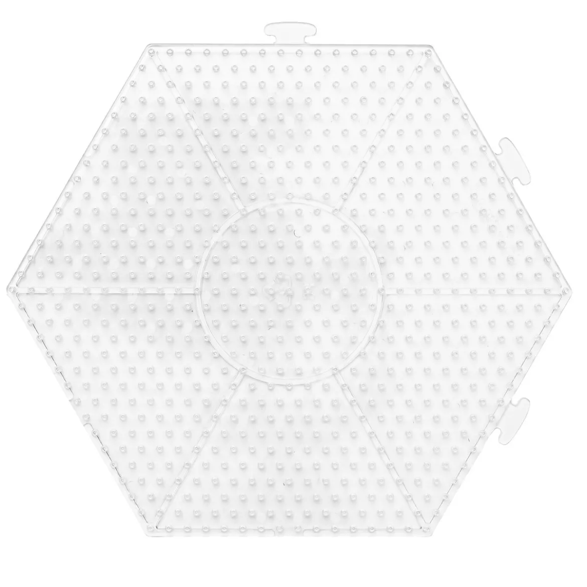 Pärlplatta Midi hexagon, 15,5×13,5 cm – för våra rörpärlor som är Ø5 mm