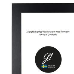 Ram 4E svart plattlist 50x60cm