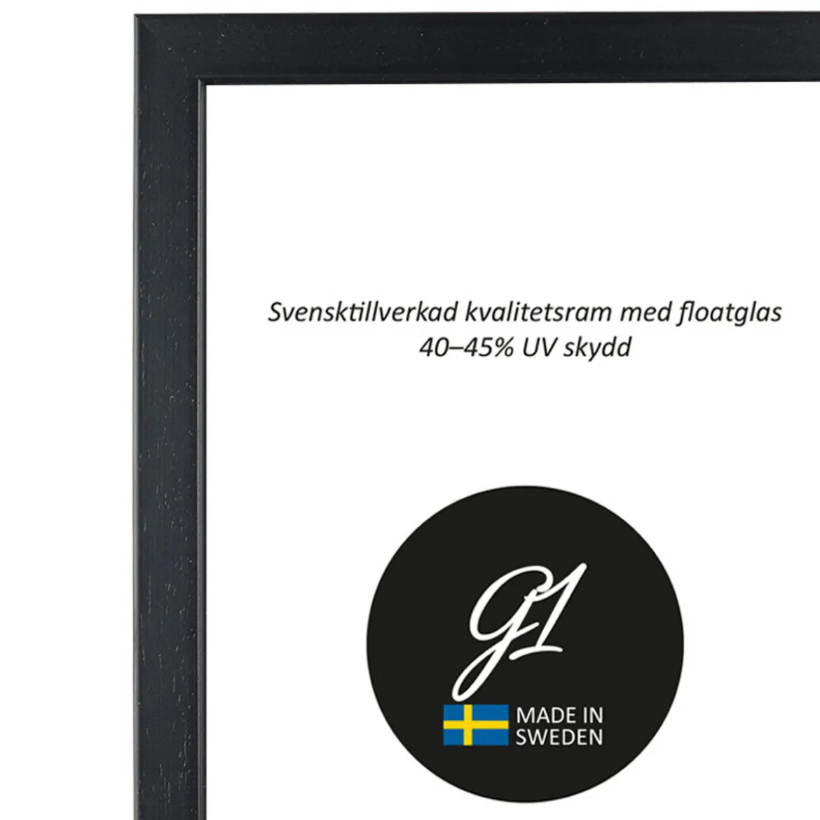Ram 2E svart 10x15cm