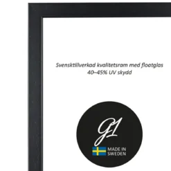 Ram 2E svart 15x15cm