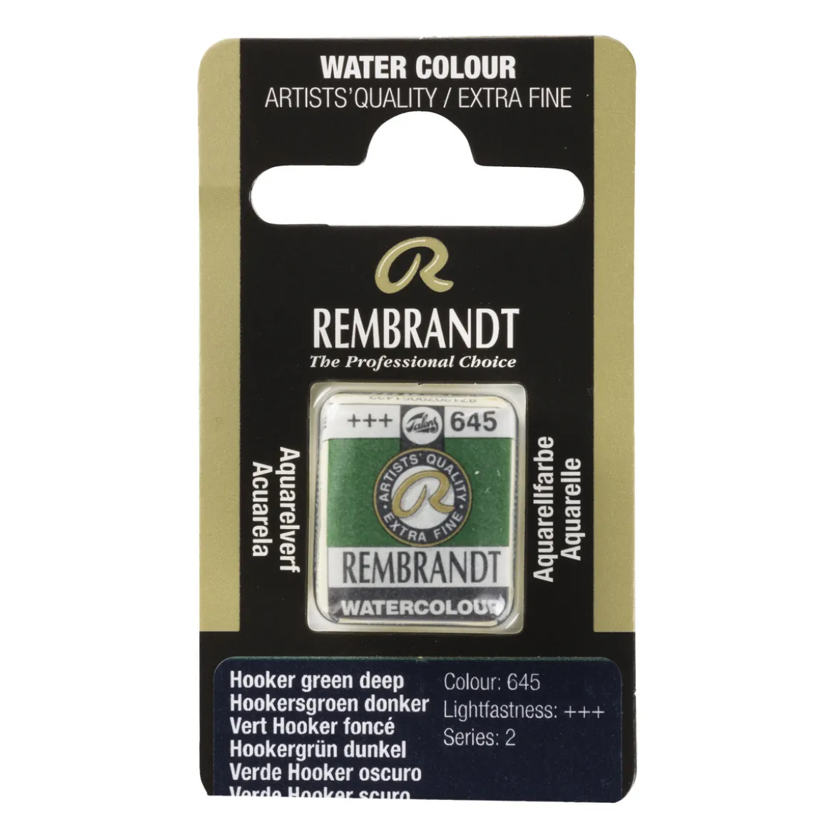 Rembrandt akvarellfärg halvkopp – Permanent Green 662