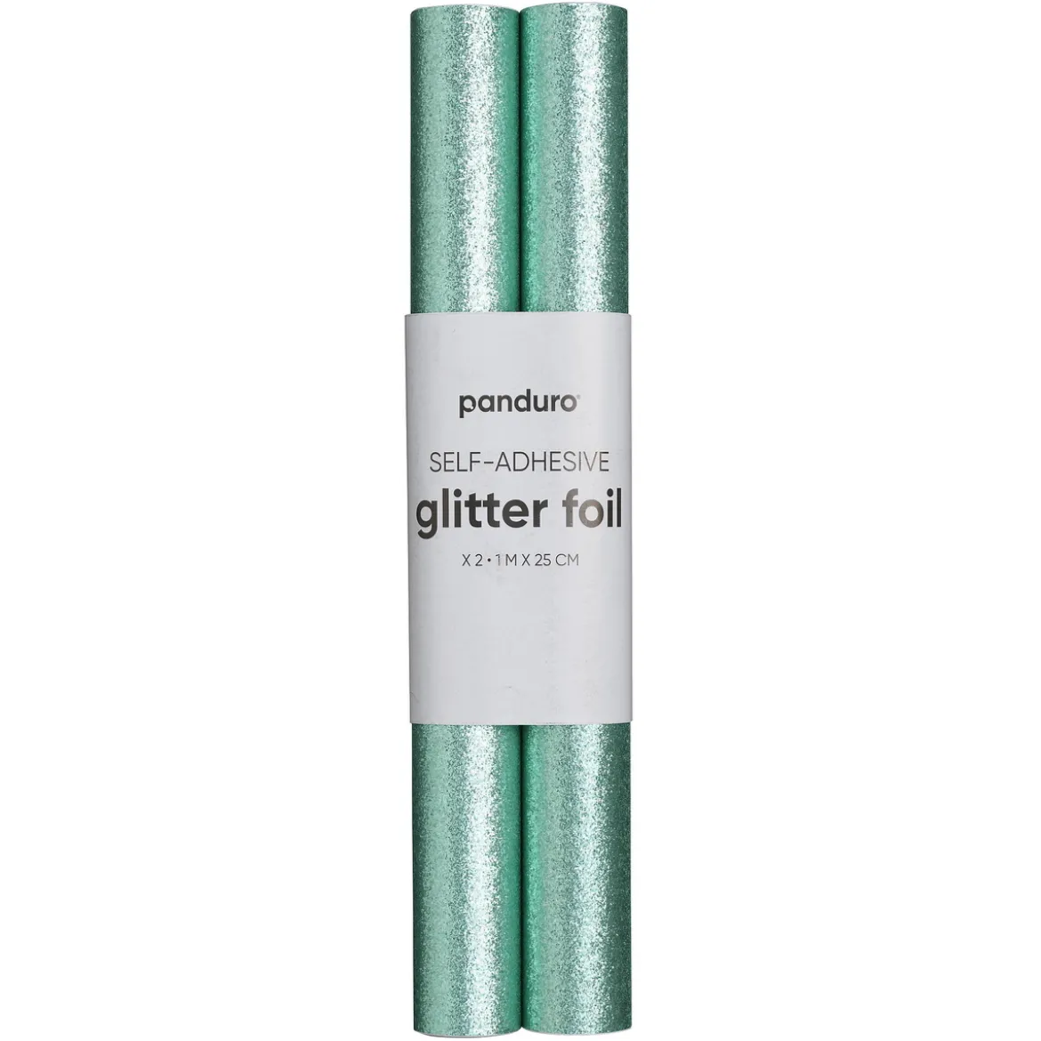 Självhäftande glitterpapper grön, 2 rullar à 25×100 cm