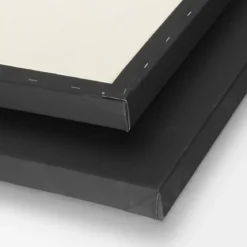 Svart djup canvas / målarduk med 3,7 cm djup – 20×20 cm