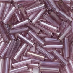 TOHO-pärlor bugle, avlånga glaspärlor 6 mm lila