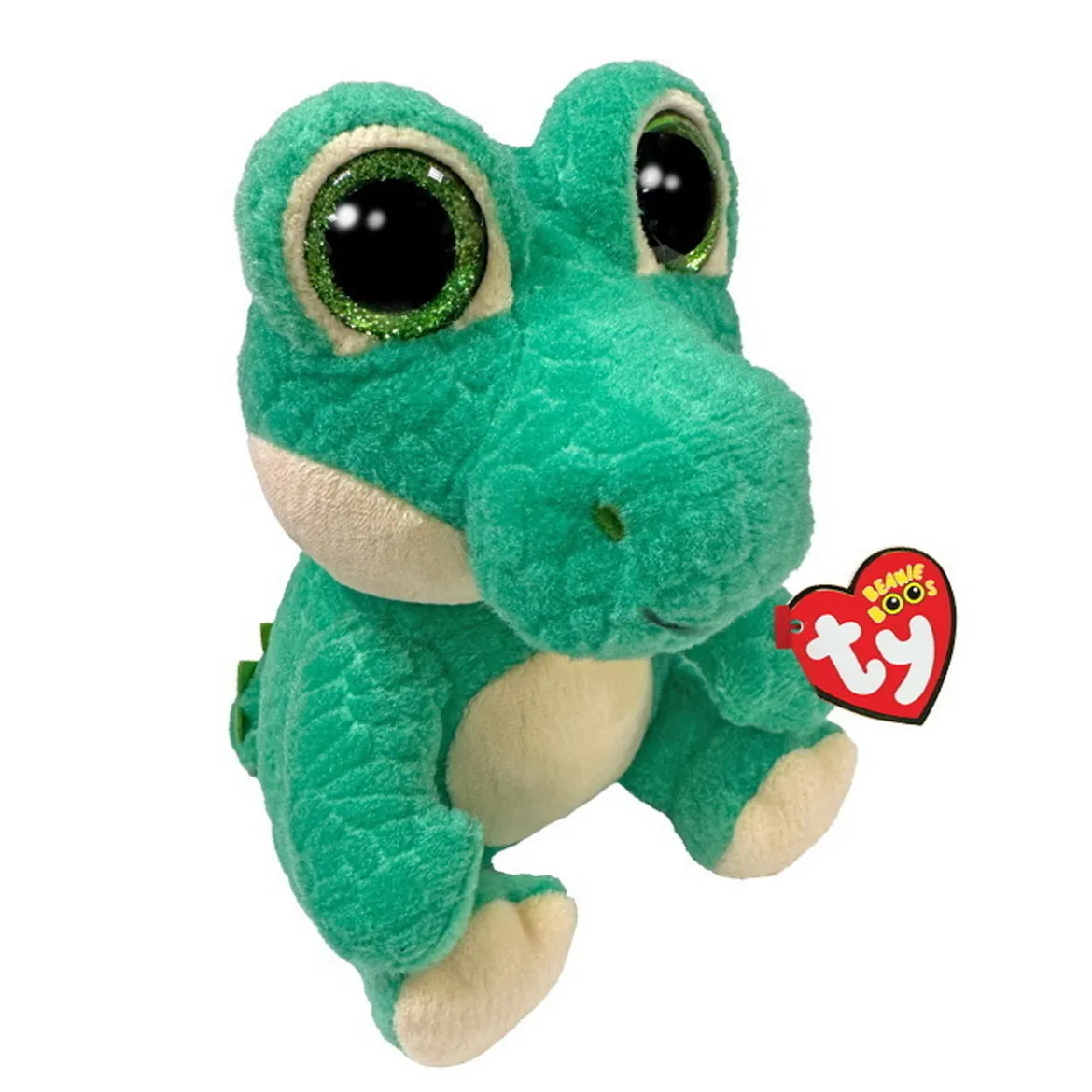 TY Beanie Boo Ernie – den kramiga och nafsiga alligatorn! H. 15,5 cm