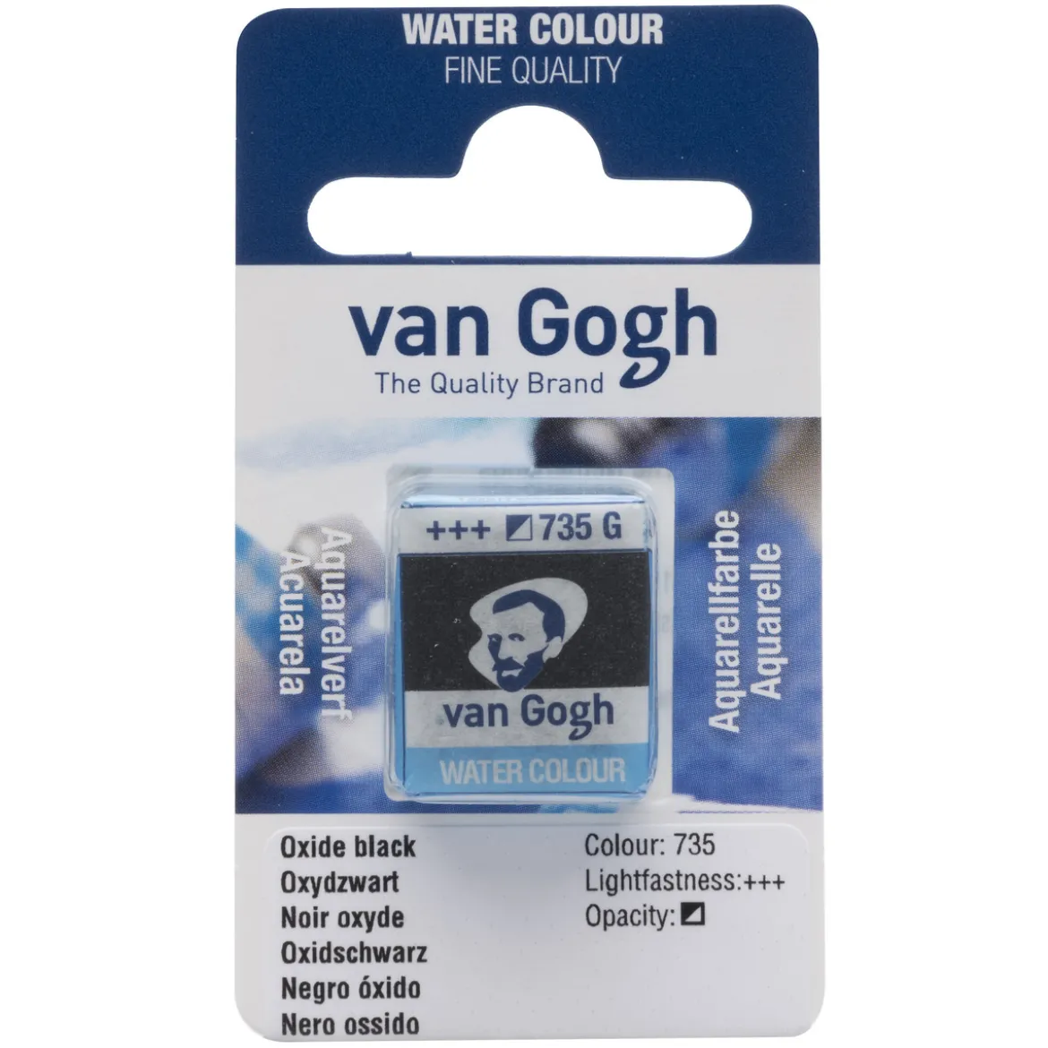 van Gogh akvarellfärg halvkopp – Oxide Black 735