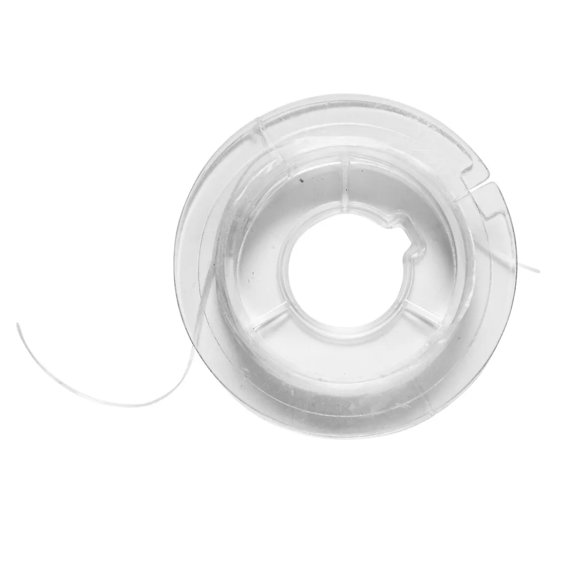 Vit platt / flat elastisk smyckestråd Ø0,5 mm, 30 meter