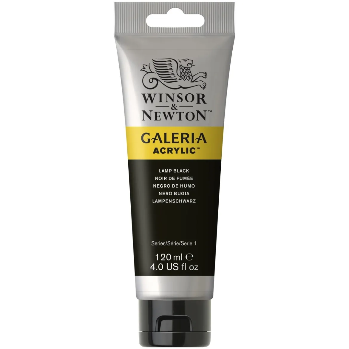 Winsor & Newton Galeria akrylfärg 120 ml Lamp Black 337
