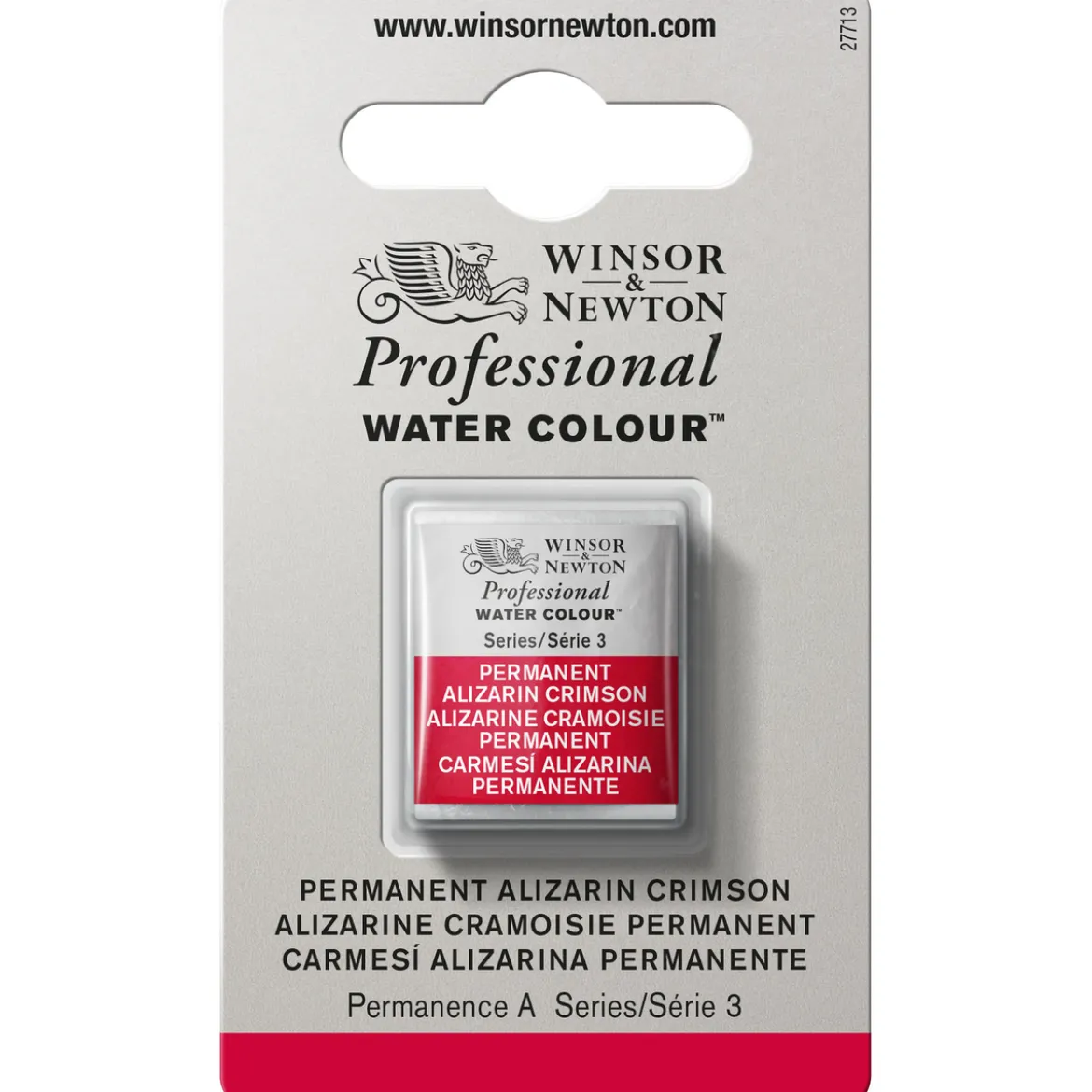 Winsor & Newton Professional akvarellfärg halvkopp Permanent Alizarin Crimson 466