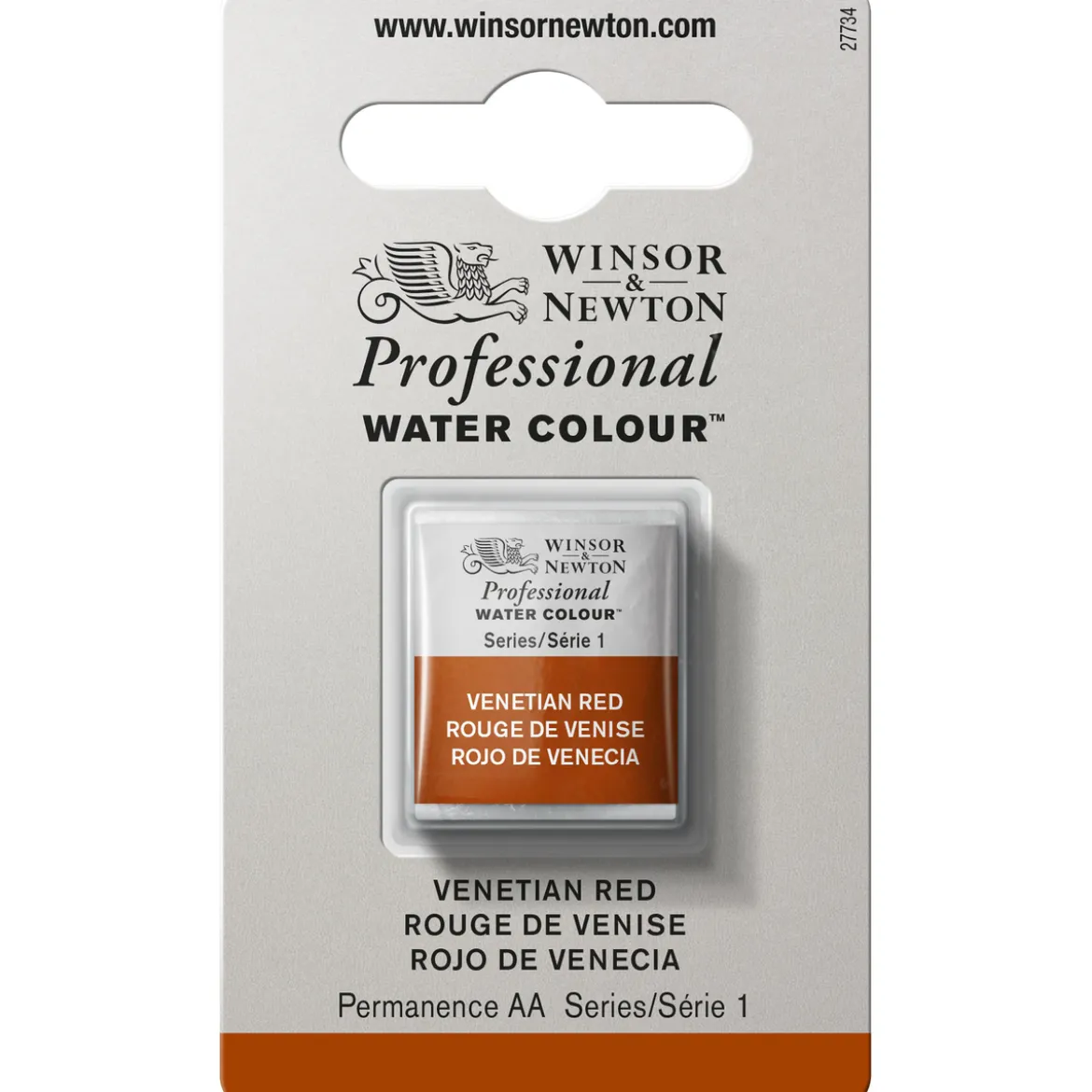 Winsor & Newton Professional akvarellfärg halvkopp Venetian Red 678