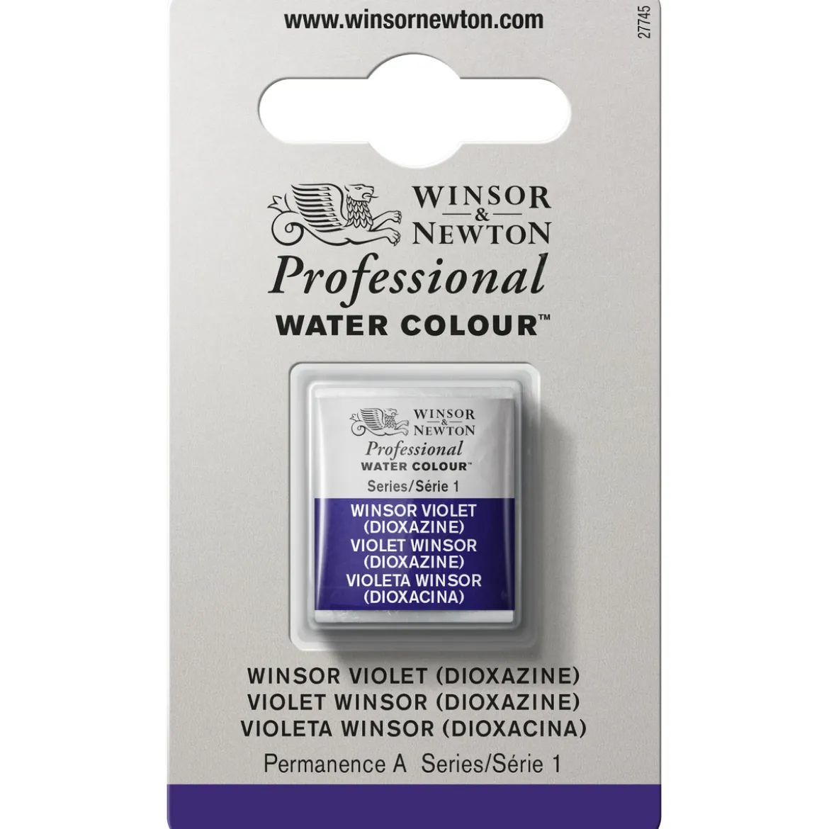 Winsor & Newton Professional akvarellfärg halvkopp Winsor Violet (Dioxazine) 733