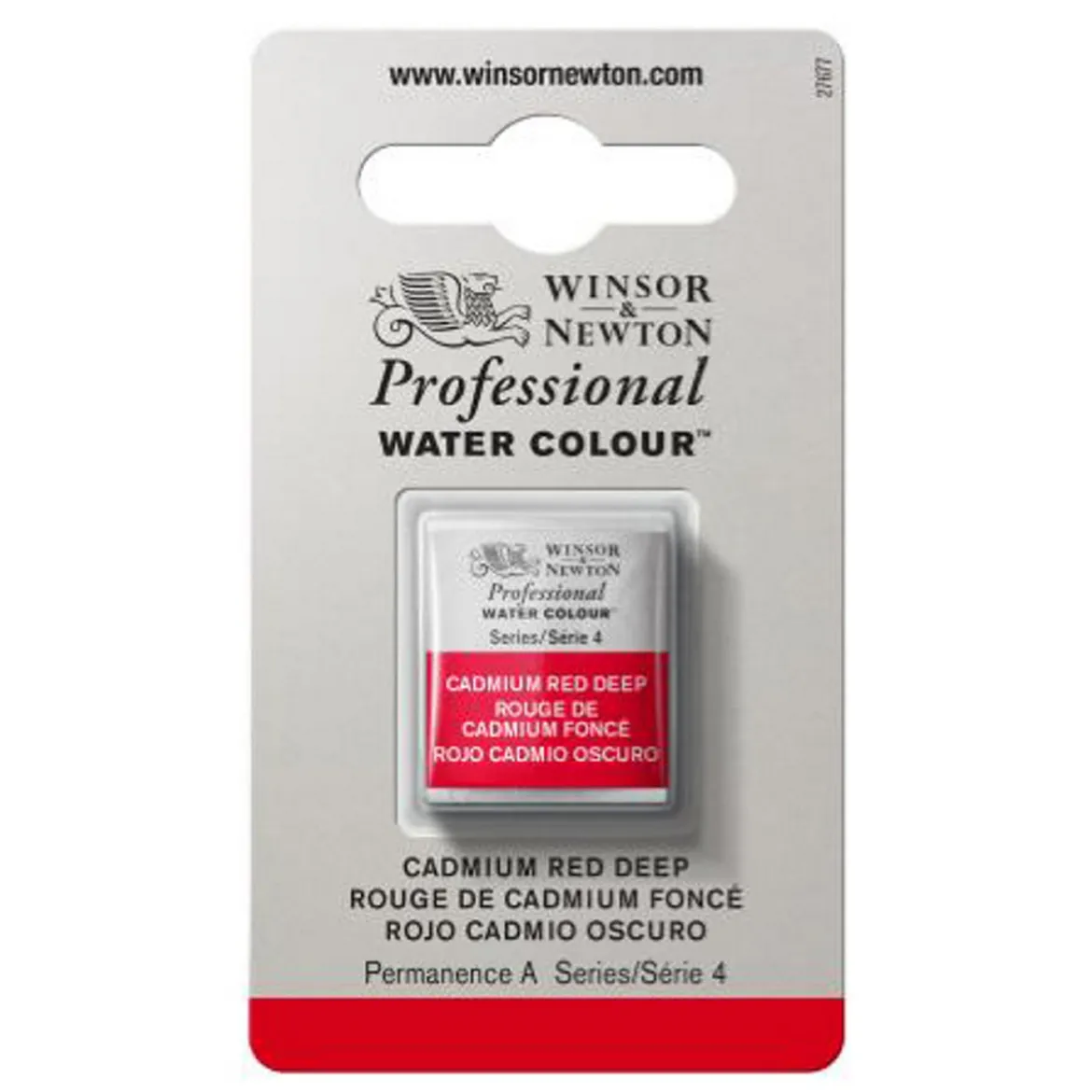 Winsor & Newton Professional akvarellfärg halvkopp Cadmium Red Deep 097