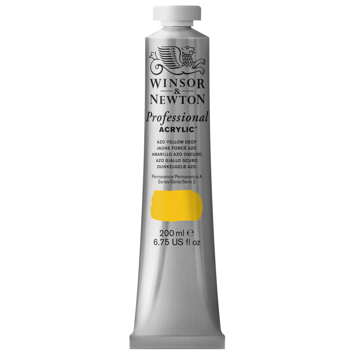 Winsor & Newton Professional akrylfärg 200 ml Azo Yellow Deep 039 s2.