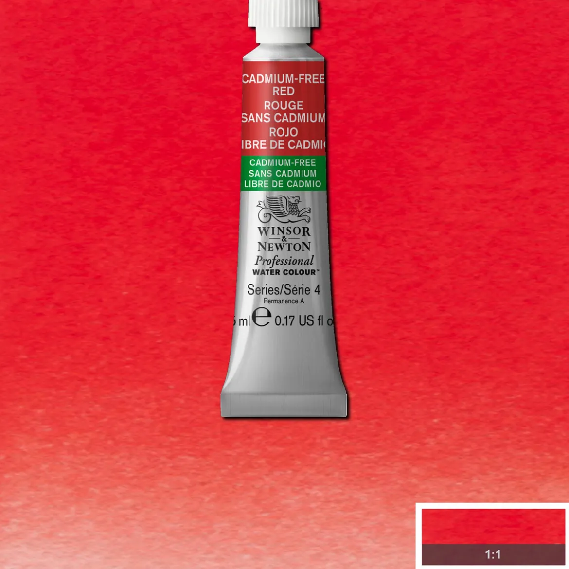 Winsor & Newton Professional akvarellfärg 5 ml Cadmium-Free Red 901