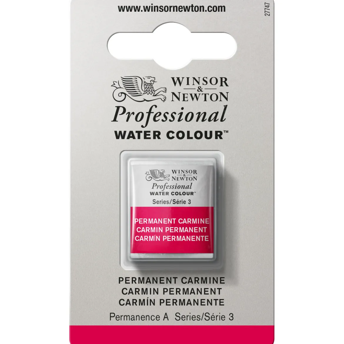 Winsor & Newton Professional akvarellfärg halvkopp Permanent Carmine 479